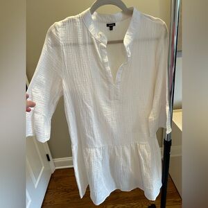 MONROW white gauze dress cover up M